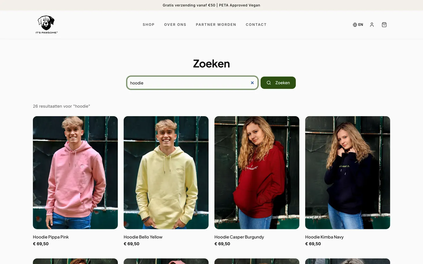 Zoekresultaten in de webshop van IT'S PAWSOME