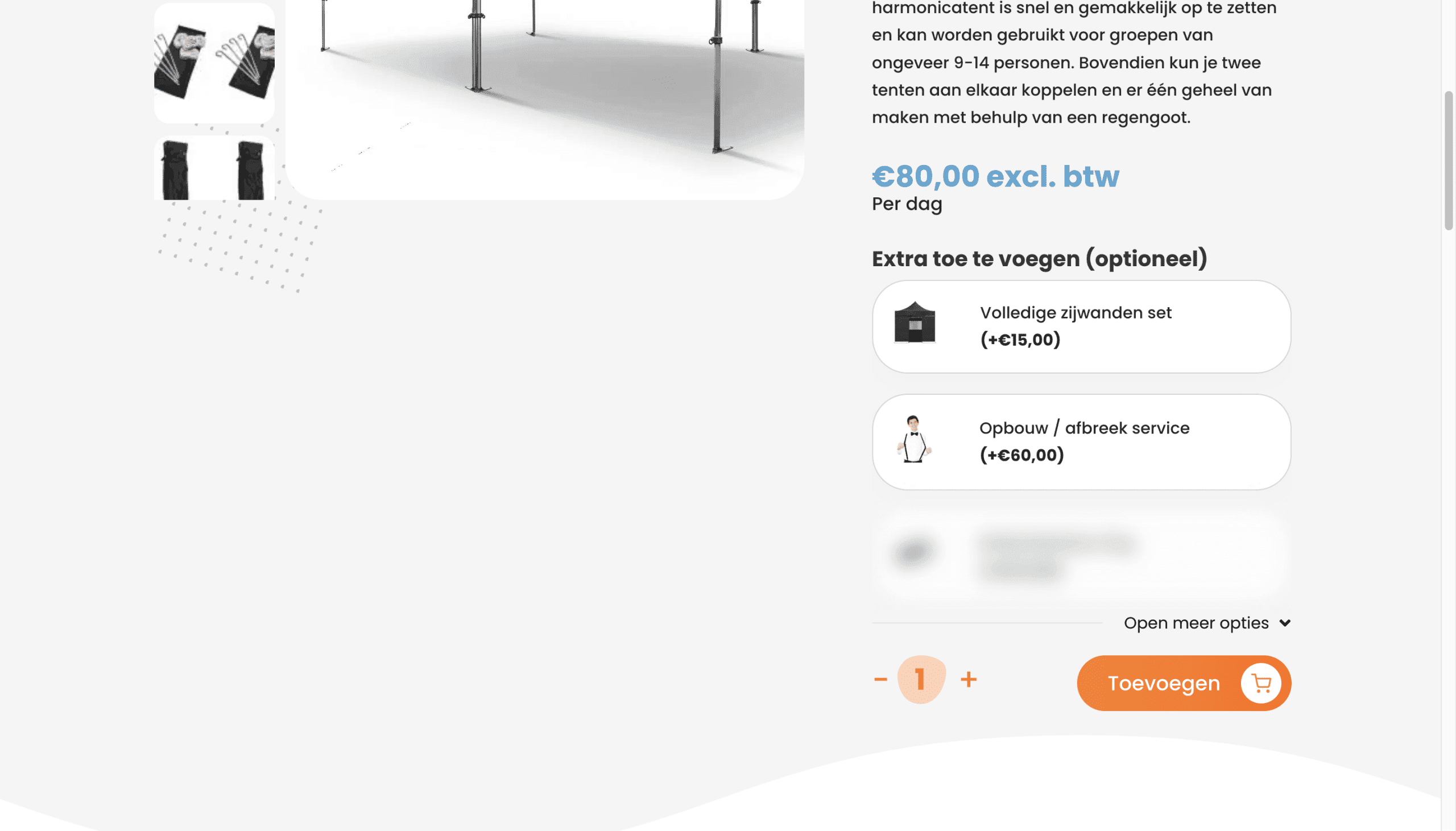 Extra producten en add-ons in het bestelproces