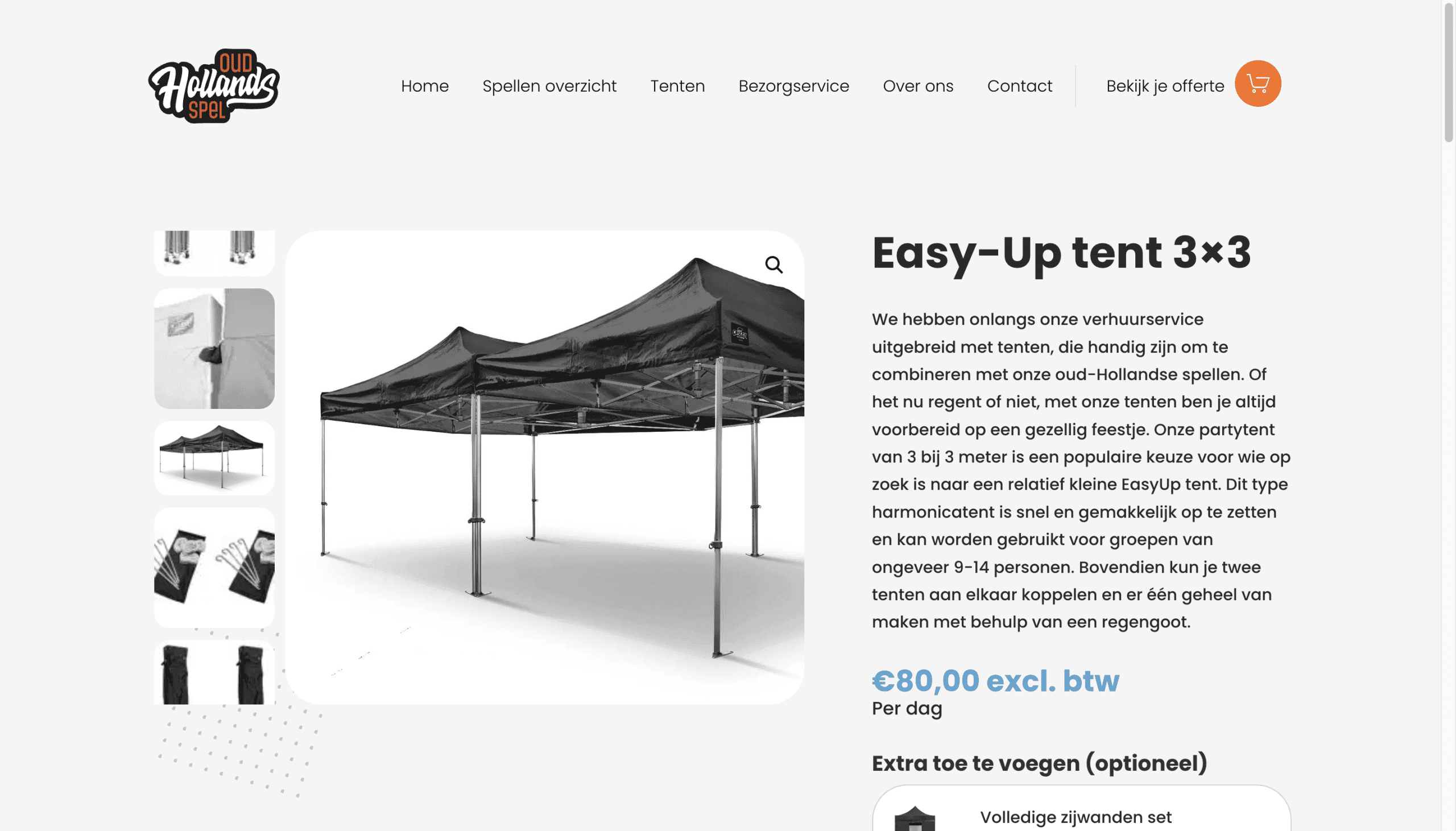 Tent verhuur opties die te koppelen zijn aan spellen
