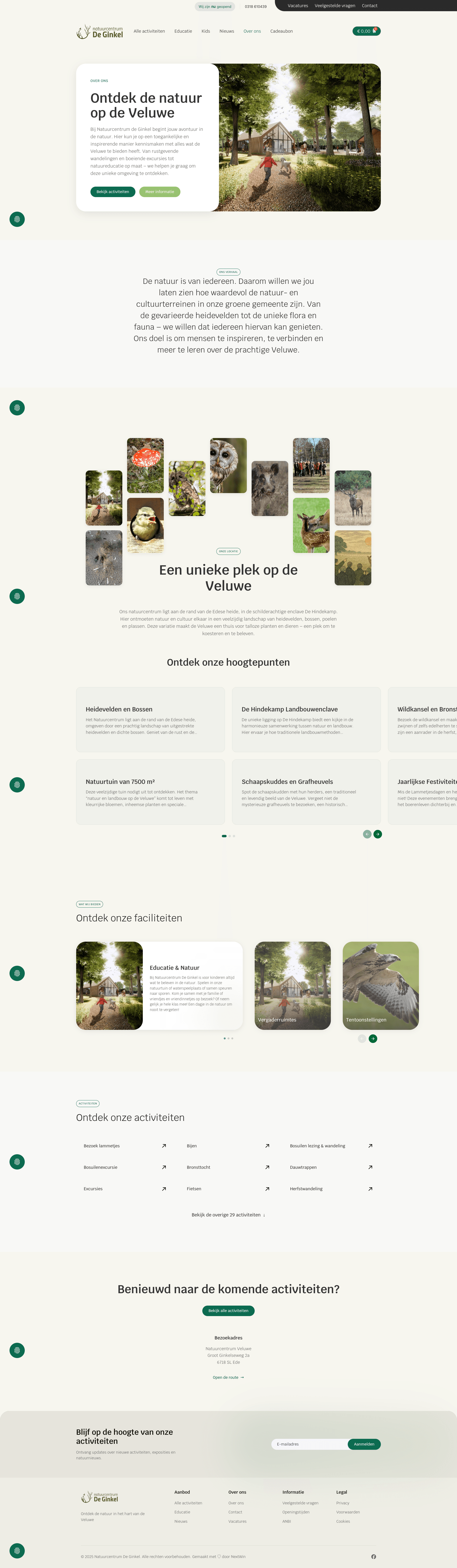 Over ons pagina met het verhaal achter de transformatie van het natuurcentrum op de Zuid-Veluwe